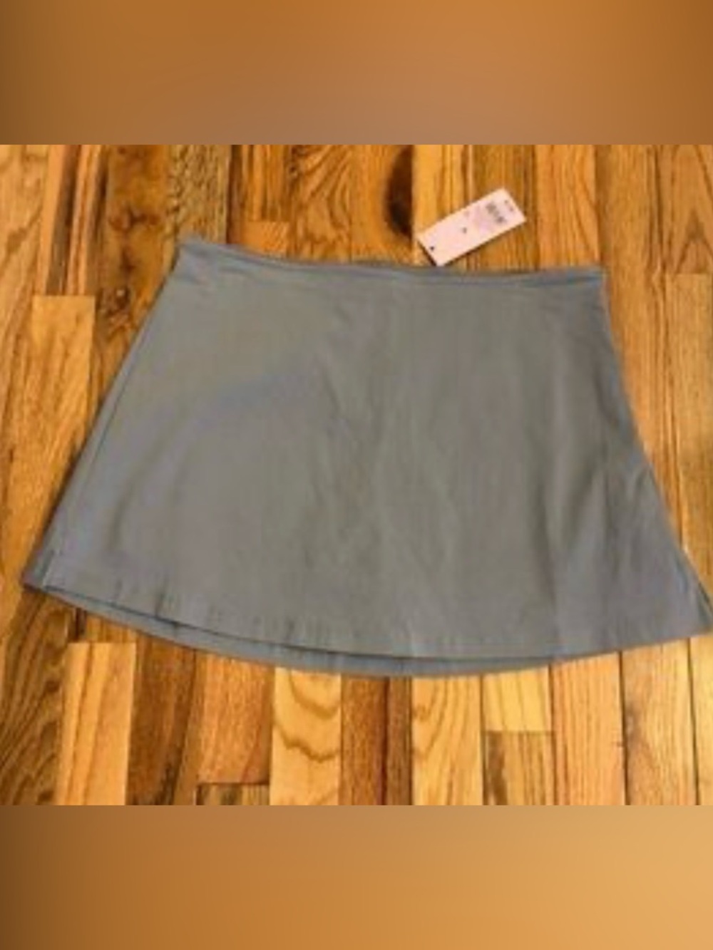 Light Blue Women's A-Line Nylon/Spandex Skort